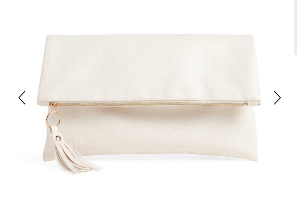 Rachel Miriam Winter White Clutch Bag Purse $148 Retail - New in SEALED Package